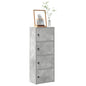 Estante 40x24x102 cm derivados de madeira cinzento cimento