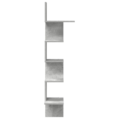 Estante canto p/ parede 32x32x127,5 cm contrap. cinza-cimento