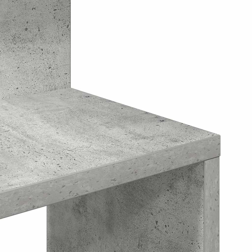 Estante canto p/ parede 32x32x127,5 cm contrap. cinza-cimento