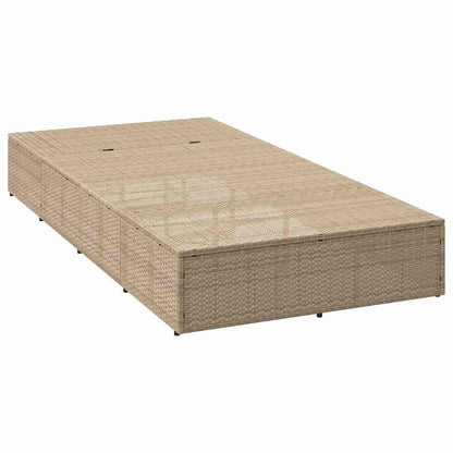 Espreguiçadeira com almofada flutuante vime PE bege