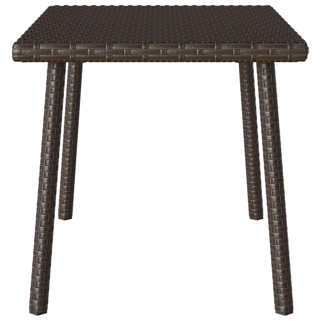 Mesa de centro de jardim retangular 60x40x37cm vime PE castanho