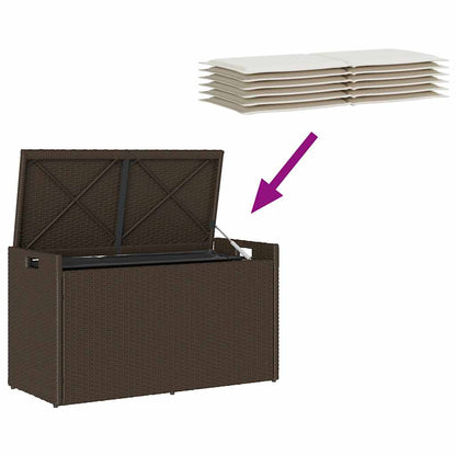 Banco de arrumação exterior com almofadão 100 cm vime PE