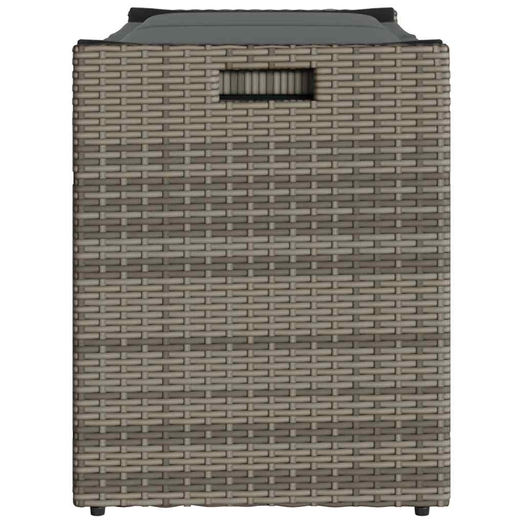 Banco de arrumação exterior com almofadão 100 cm vime PE