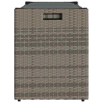 Banco de arrumação exterior com almofadão 100 cm vime PE