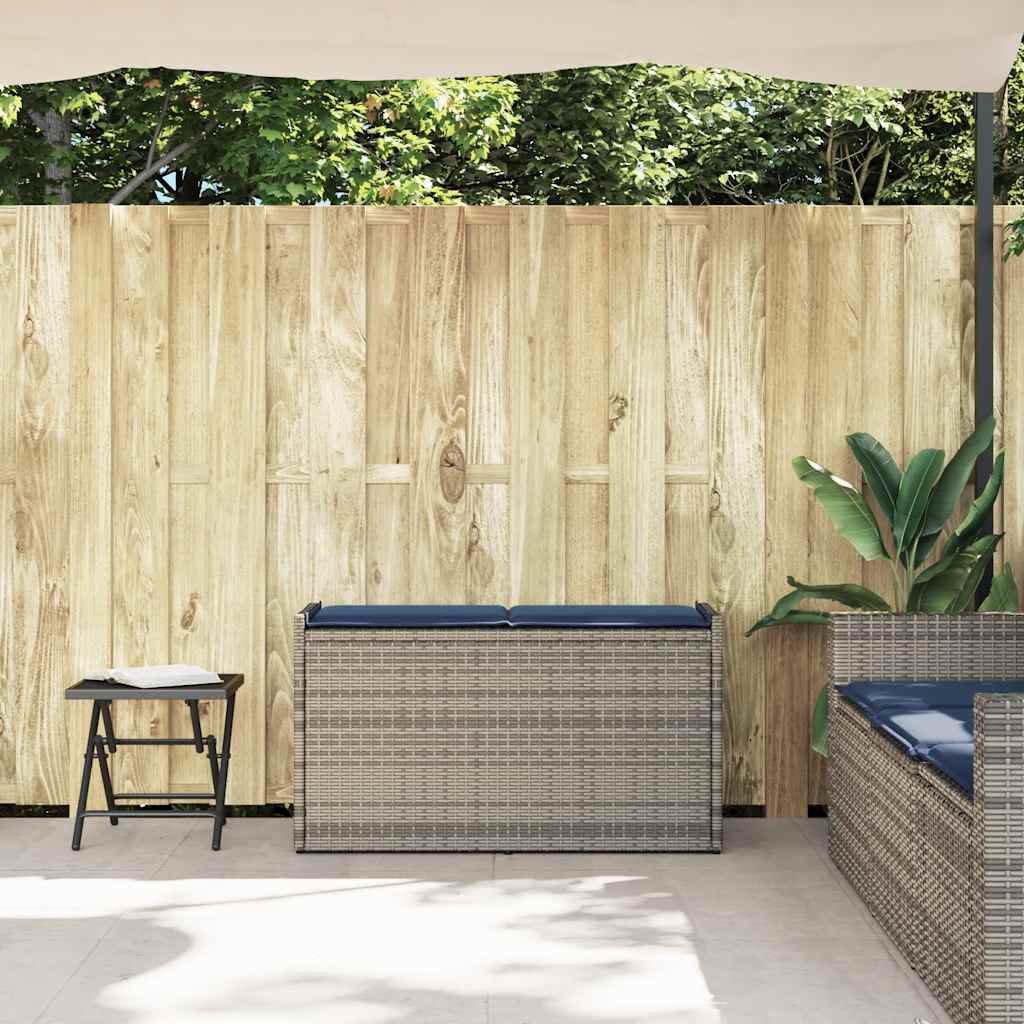 Banco de arrumação exterior com almofadão 100 cm vime PE