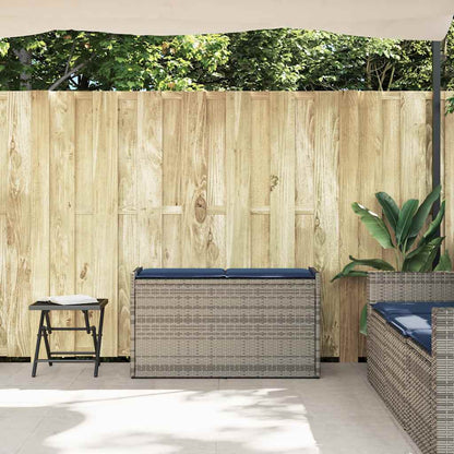 Banco de arrumação exterior com almofadão 100 cm vime PE