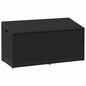 Caixa de armazenamento para jardim preta 110x50x58 cm vime sintético