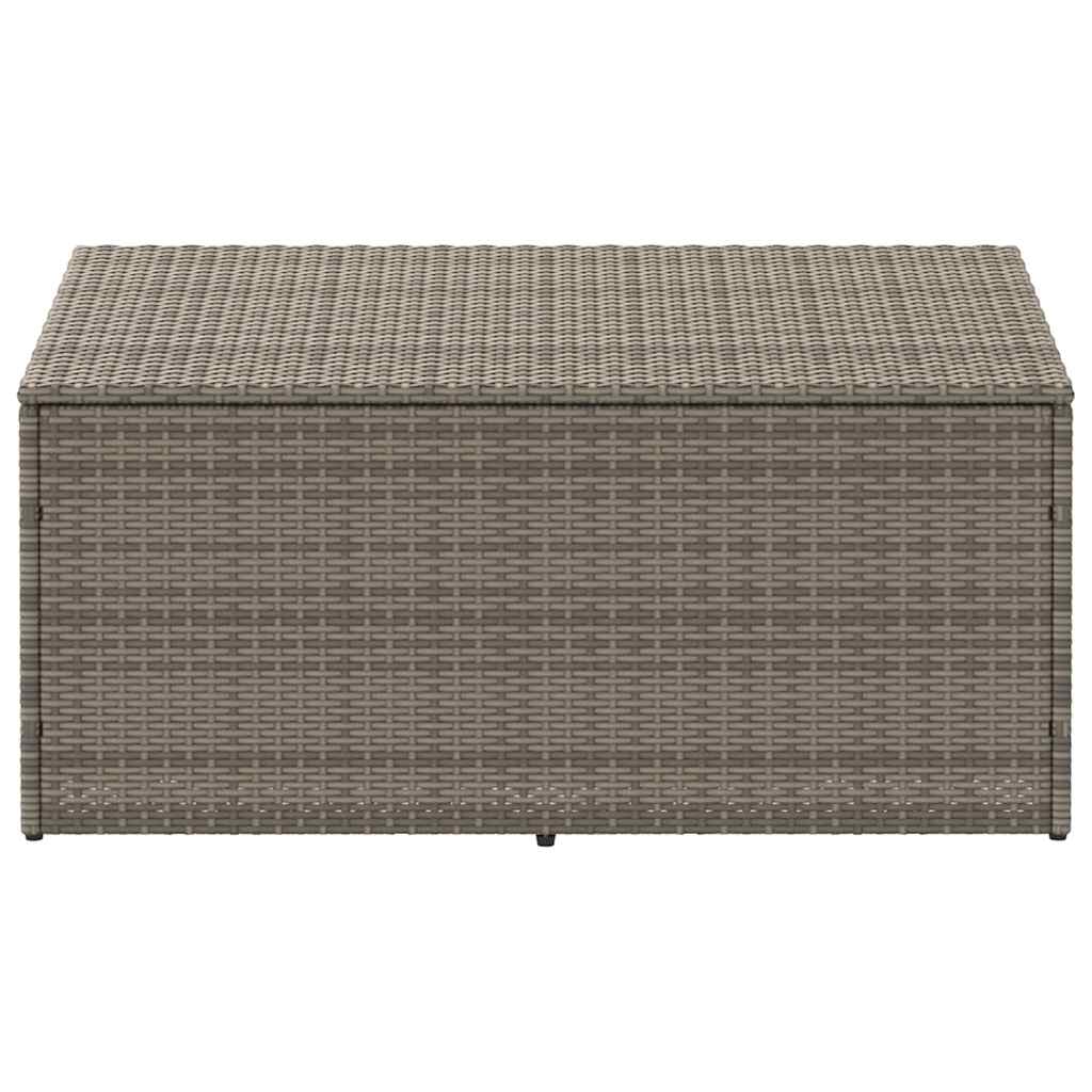 Caixa de armazenamento para jardim cinza 110x50x58 cm vime sintético