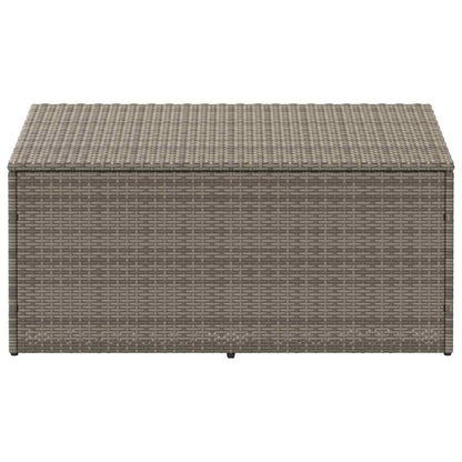 Caixa de armazenamento para jardim cinza 110x50x58 cm vime sintético