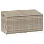Caixa de arrumação p/ jardim 110x50x58 cm vime PE cinza-claro