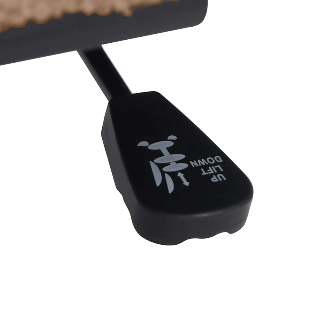 Cadeira de escritório giratória bege de lã encaracolado tecido