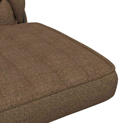 Cadeira de escritório giratória tecido cinzento-acastanhado