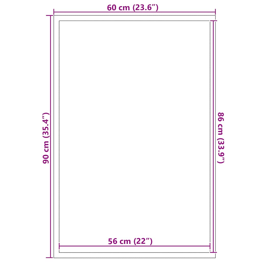 Capacho Antracite 60x90 cm