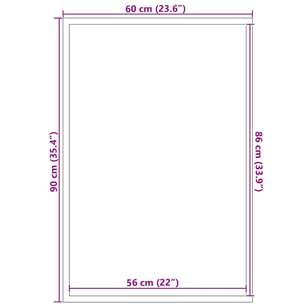 Capacho 60x90 cm preto