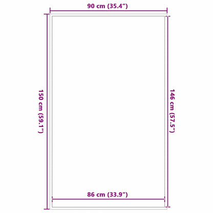 Capacho 90x150 cm preto