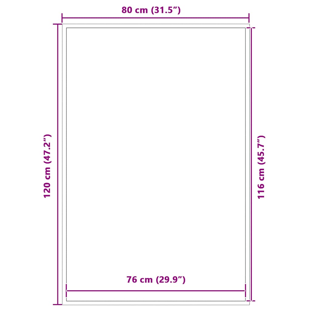 Tapete de porta 80x120 cm castanho