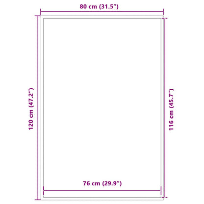 Tapete de porta 80x120 cm castanho