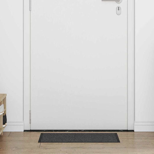 Tapete de Entrada Preto e Cinza 40 x 60 cm Polipropileno e PVC