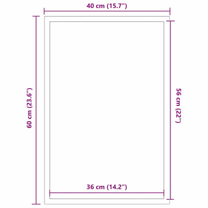 Tapete de Entrada Preto e Cinza 40 x 60 cm Polipropileno e PVC