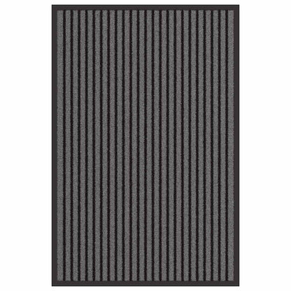 Tapete de Entrada Preto e Cinza 60 x 90 cm Polipropileno e PVC