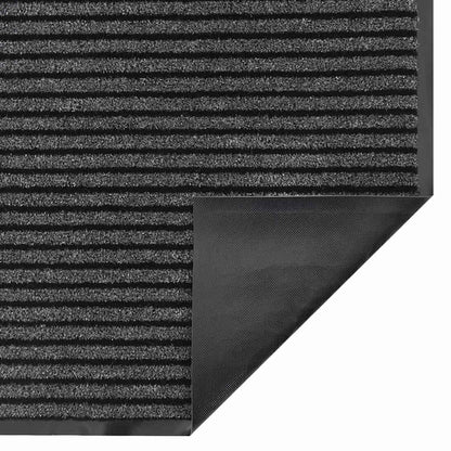 Tapete de Entrada Preto e Cinza 60 x 150 cm Polipropileno e PVC