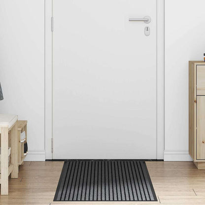 Tapete de Entrada Preto e Cinza 60 x 150 cm Polipropileno e PVC
