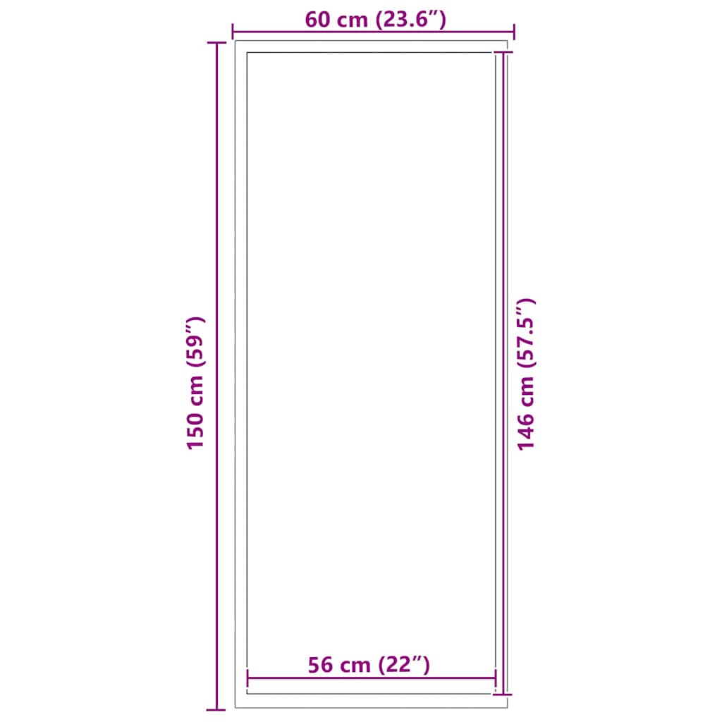 Tapete de Entrada Preto e Cinza 60 x 150 cm Polipropileno e PVC