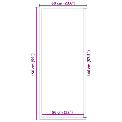 Tapete de Entrada Preto e Cinza 60 x 150 cm Polipropileno e PVC