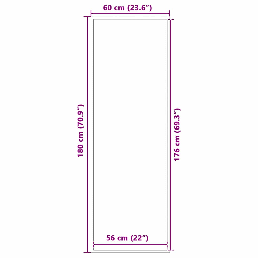 Tapete de Entrada Preto e Cinza 60 x 180 cm Polipropileno e PVC