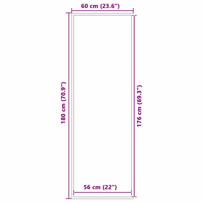Tapete de Entrada Preto e Cinza 60 x 180 cm Polipropileno e PVC