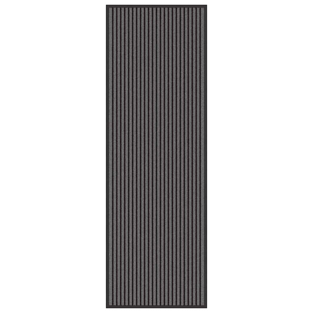 Tapete de Entrada Preto e Cinza 60 x 180 cm Polipropileno e PVC