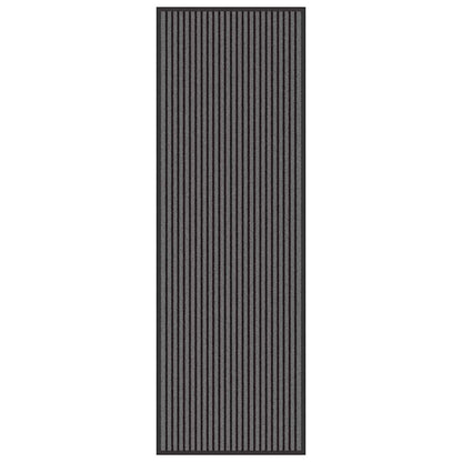 Tapete de Entrada Preto e Cinza 60 x 180 cm Polipropileno e PVC