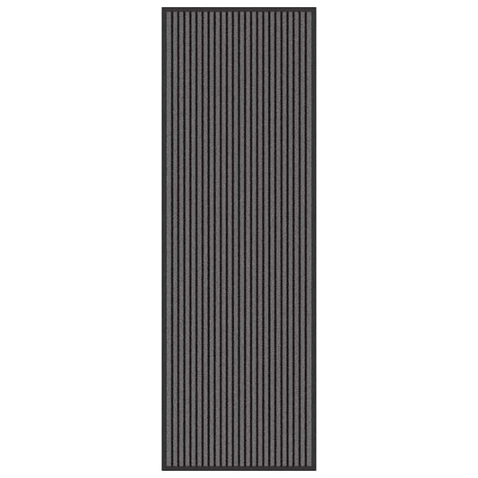 Tapete de Entrada Preto e Cinza 60 x 180 cm Polipropileno e PVC