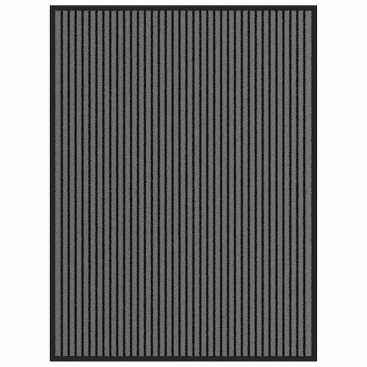 Tapete de Entrada Preto e Cinza 80 x 120 cm Polipropileno e PVC
