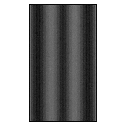 Capacho às riscas preto e cinzento 115x200 cm