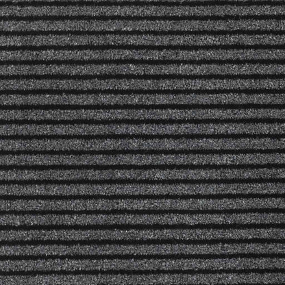 Capacho às riscas preto e cinzento 115x200 cm
