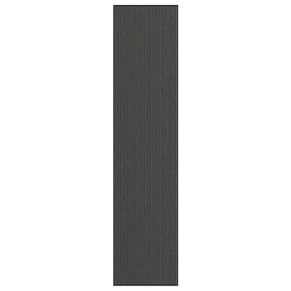 Capacho às riscas preto e cinzento 115x500 cm