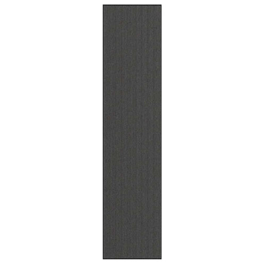 Capacho às riscas preto e cinzento 115x500 cm