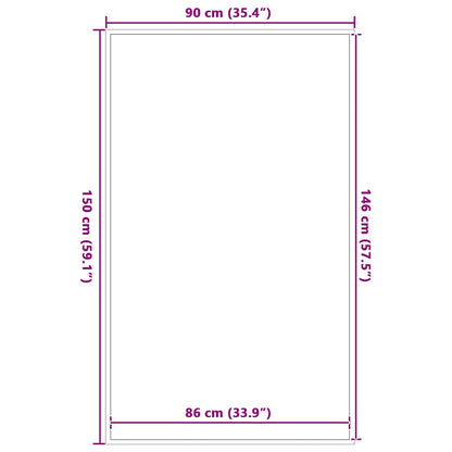 Capacho 90x150 cm preto
