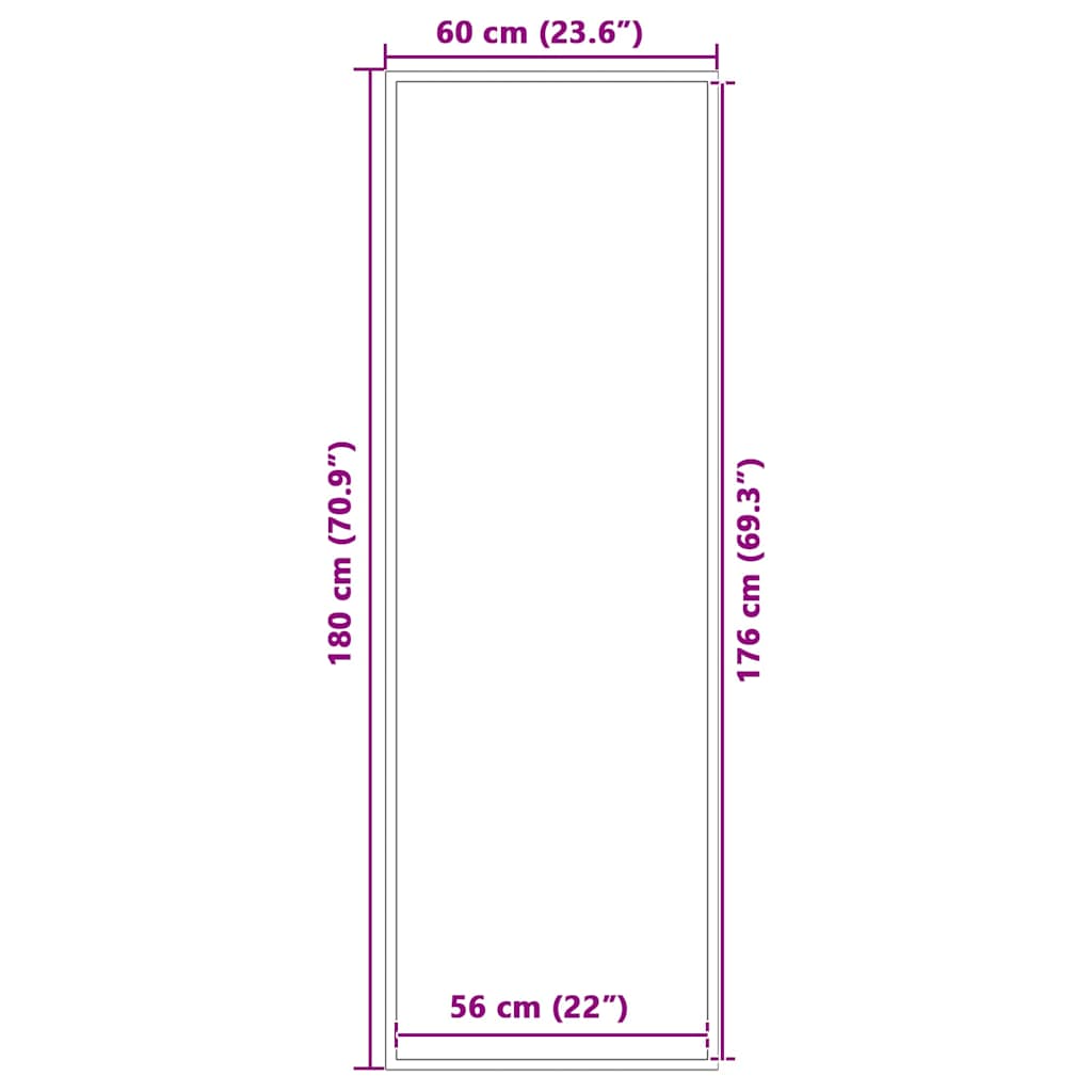 Capacho 60x180 cm castanho