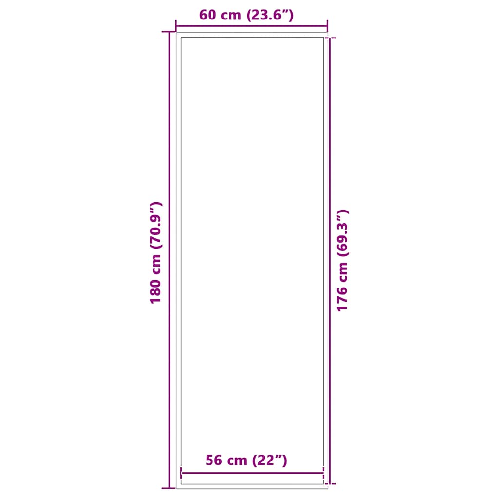 Capacho 60x180 cm cinzento