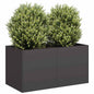 Vaso floreira 80x40x40 cm aço laminado a frio preto