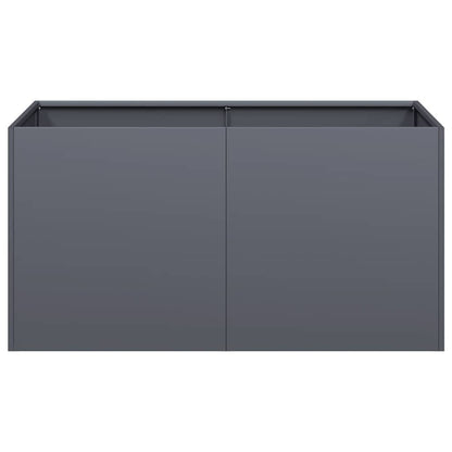 Vaso floreira 80x40x40 cm aço laminado a frio antracite