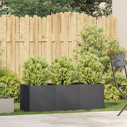 Vaso Preto 120x40x40 cm Aço Laminado a Frio