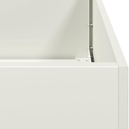 Vaso floreira 120x40x40 cm aço laminado a frio branco