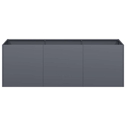 Vaso Antracite 120x40x40 cm Aço Laminado a Frio