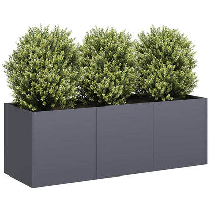 Vaso Antracite 120x40x40 cm Aço Laminado a Frio