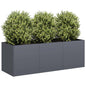 Vaso Antracite 120x40x40 cm Aço Laminado a Frio