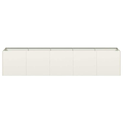 Vaso floreira 200x40x40 cm aço laminado a frio branco