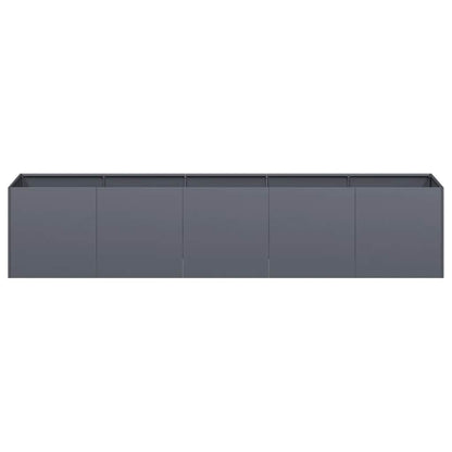 Vaso Antracite 200x40x40 cm Aço Laminado a Frio